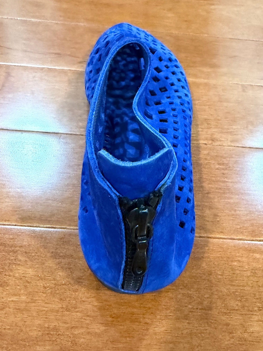 Arche Blue Suede Nubuck Leather Cutout Zip Nirick Shoes Sz. 39 (8) - Picture 3 of 5